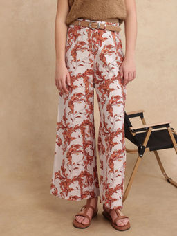 RAREISM - Mogafu Primary Multi Color Printed Flared Ankle Length Trouser