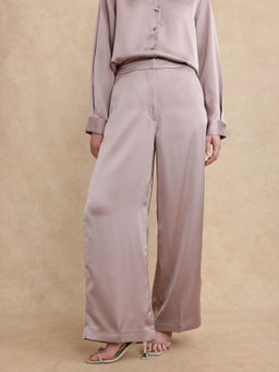 RAREISM - Nevter-B Dusky Beige Plain Regular Ankle Length Trouser