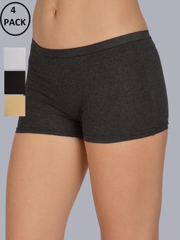 Mod & Shy - Women Solid Boyshort (Pack of 4)