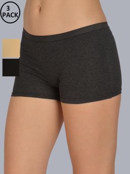 Mod & Shy - Women Solid Boyshort (Pack of 3)