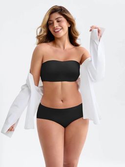 Shop The Edit - Strapless Anti Slip Bandeau Bra - Black