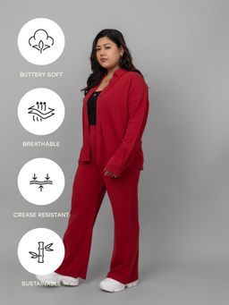 NeceSera - Red Mini Waffle Multitask Pyjama