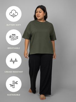 NeceSera - Green Oversized Cotton Tee