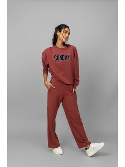 NeceSera - Rust Bamboo Terry Travel Pyjama (Set of 2)