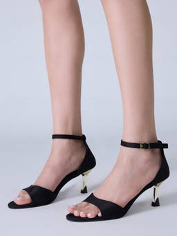 Twenty Dresses by Nykaa Fashion - Black Round Toe Party Stilettos Heels for Women