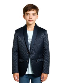 CHARCHIT - Boys Regular Fit Embroidered Blazer And T-Shirt Multi-Color