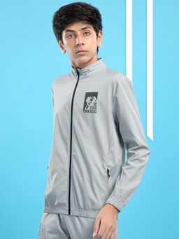 Technosport - Boys Slim Fit Sports Jacket With Ts Flexi Grey