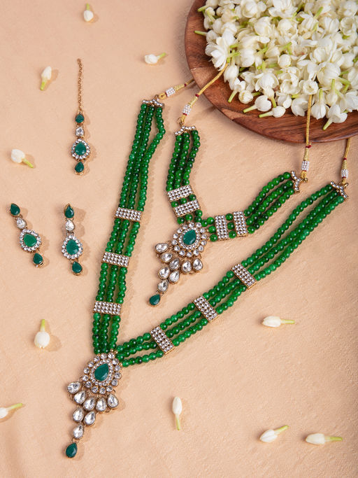 bottle green dress accessories Zapaka Women Sparkly Dark Green Cap Sleeves Sequins Fringed 1920s Dress  with Accessories Set – ZAPAKA NZ