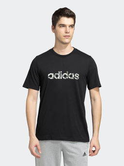 adidas - Linear Camo Black Sports T-Shirt