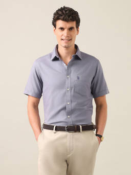 U.S. POLO ASSN. - Lavender Solid Dobby Shirt