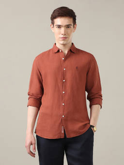 U.S. Polo Assn. Denim Co. - Rust Solid Regular Fit Shirt