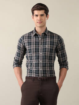 U.S. POLO ASSN. - Blue Twill Plaid Checked Shirt