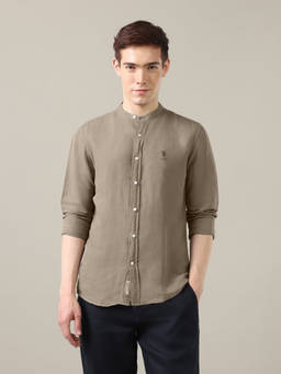 U.S. Polo Assn. Denim Co. - Brown Solid Regular Fit Shirt