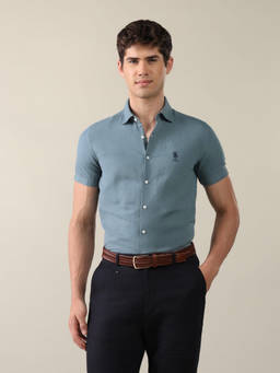 U.S. Polo Assn. Denim Co. - Blue Solid Regular Fit Shirt