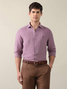 U.S. Polo Assn. Denim Co. - Purple Solid Regular Fit Shirt