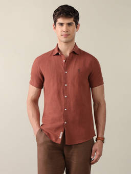 U.S. Polo Assn. Denim Co. - Rust Solid Regular Fit Shirt