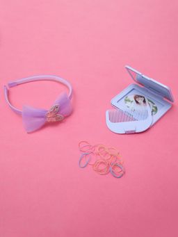 ilearnngrow - Bow Hair Accessories Set of 4- Purple