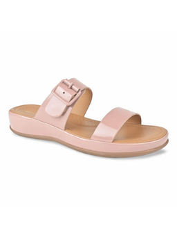 ROCIA - Pink Women Solid Patent Casual Sandals