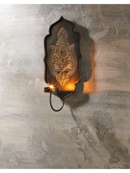 Fabindia - Grey Sri Cutwork Metal Tea Light Candle Holder