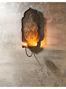 Fabindia - Grey Sri Cutwork Metal Tea Light Candle Holder