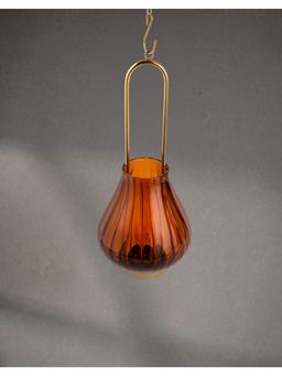 Fabindia - Orange Glass Hanging Lantern