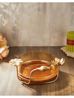 Fabindia - Gold Kumud Hammered Glass Urli