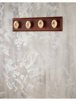 Fabindia - Brown Mitwa Painted Ceramic Wall Hook