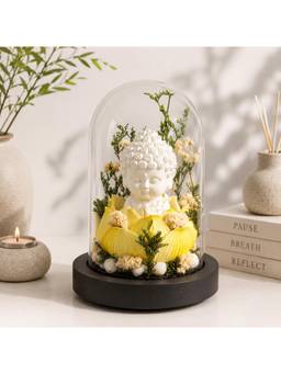 eCraftIndia - Multi-Color Baby Buddha Statue In Glass Dome