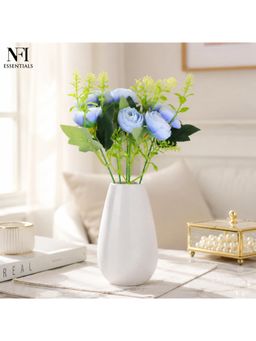 NFI Essentials - Blue Artificial Peony Flower Bunch for Home Decor