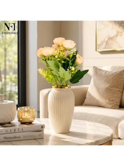 NFI Essentials - Peach Artificial Peony Flower Bunch for Home Decor