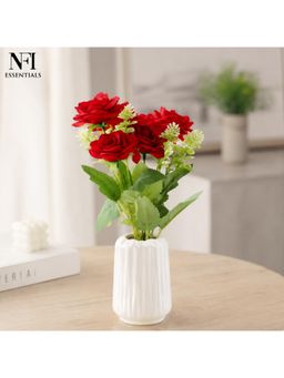 NFI Essentials - Artificial Red Flower Bunch for Home Decor