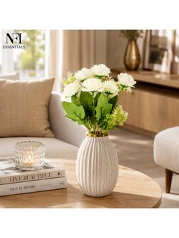 NFI Essentials - Artificial White Flower Bunch for Home Decor