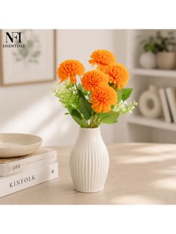 NFI Essentials - Artificial Orange Flower Bunch For Home Decor