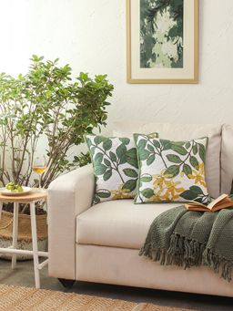 House This - Cushion Cover Pallav Green (Pack of 2)