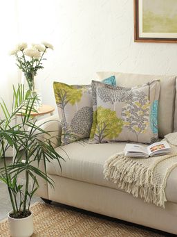 House This - Cushion Cover Saptaparni Green (Pack of 2)