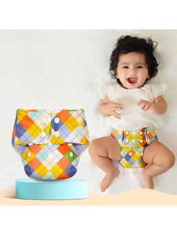 Superbottoms - Unisex Geometric Multi-Color Reusable Cloth Diaper