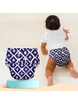 Superbottoms - Unisex Tie Dye Navy Blue Reusable Cloth Diaper