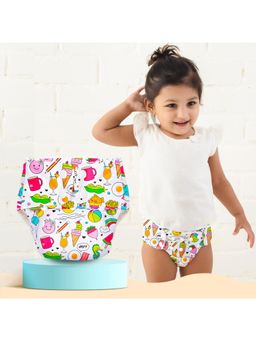 Superbottoms - Unisex Doodles White Reusable Cloth Diaper