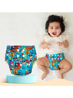 Superbottoms - Unisex Pirates Blue Reusable Cloth Diaper