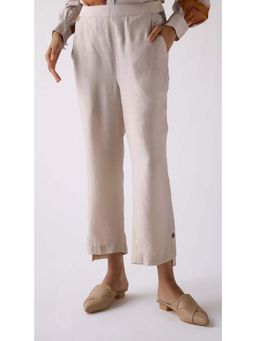 Basanti Kapde aur Koffee - Women Grey Straight-Fit Trouser