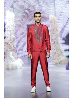 Nirmooha - Intense Rust Crepe Straight Pant