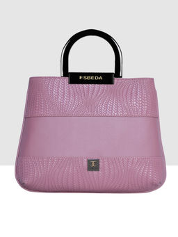 ESBEDA - Pink Color Texture Pu Material Medium Handbag For Women