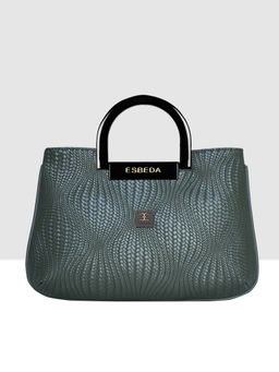 ESBEDA - Olive Color Woven Texture Medium Handbag For Women