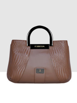 ESBEDA - Tan Color Acrylic Top Handle Medium Handbag For Women