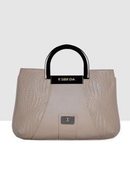 ESBEDA - Beige Color Acrylic Top Handle Medium Handbag For Women