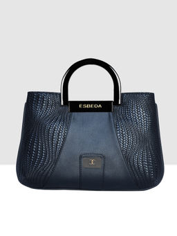 ESBEDA - Navy Blue Color Acrylic Top Handle Medium Handbag For Women