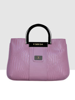 ESBEDA - Pink Color Texture Acrylic Top Handle Medium Handbag For Women