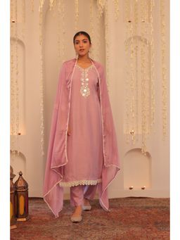 Alaya by Stage3 - Mehfil Lavender Kurta and Pant with Dupatta (Set of 3)