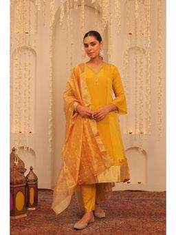 Alaya by Stage3 - Mehfil Sunflower Kurta and Pant with Dupatta (Set of 3)