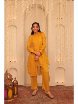 Alaya by Stage3 - Mehfil Amber Yellow Kurta and Pant (Set of 2)